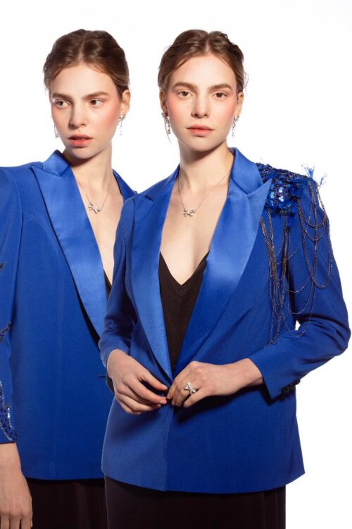 Embellished Royal Blue Blazer